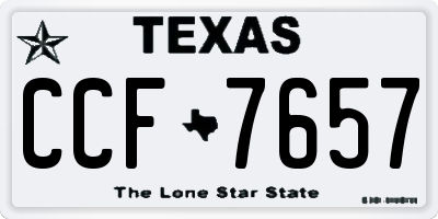 TX license plate CCF7657