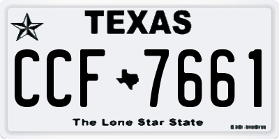 TX license plate CCF7661