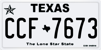 TX license plate CCF7673
