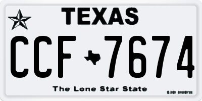 TX license plate CCF7674