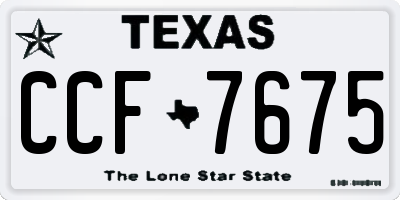 TX license plate CCF7675