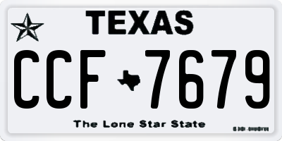TX license plate CCF7679