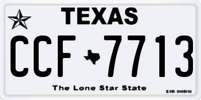 TX license plate CCF7713