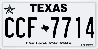 TX license plate CCF7714