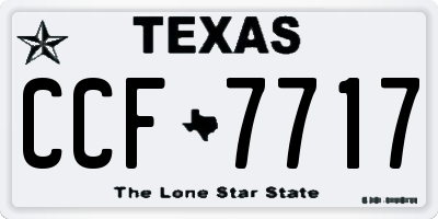 TX license plate CCF7717