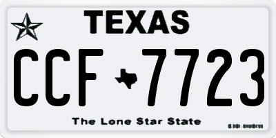TX license plate CCF7723
