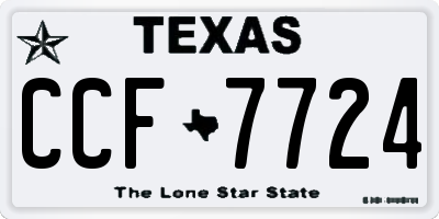 TX license plate CCF7724
