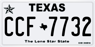 TX license plate CCF7732
