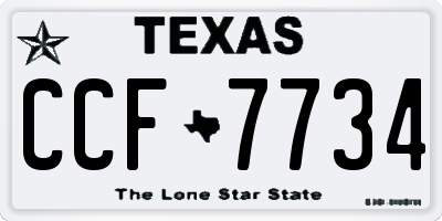TX license plate CCF7734