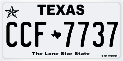 TX license plate CCF7737