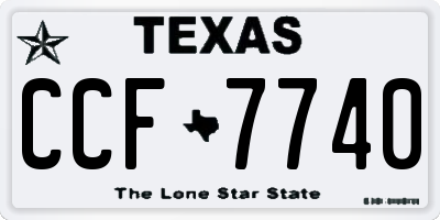 TX license plate CCF7740