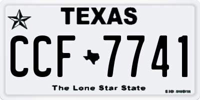 TX license plate CCF7741
