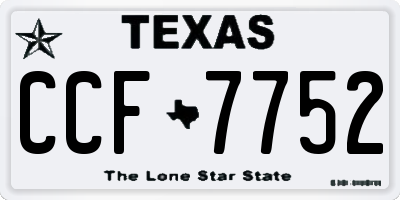 TX license plate CCF7752
