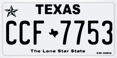 TX license plate CCF7753