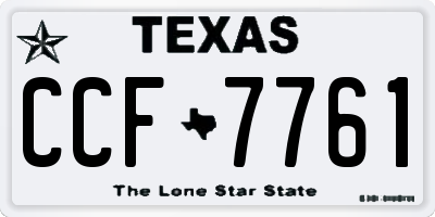 TX license plate CCF7761