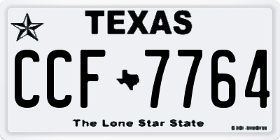 TX license plate CCF7764