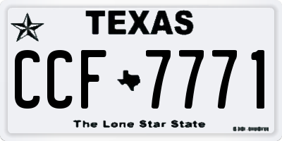 TX license plate CCF7771