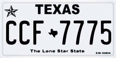 TX license plate CCF7775