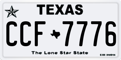 TX license plate CCF7776