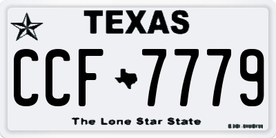 TX license plate CCF7779