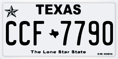 TX license plate CCF7790