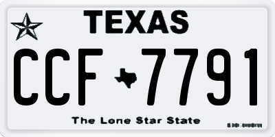 TX license plate CCF7791