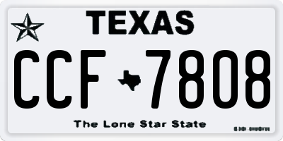 TX license plate CCF7808