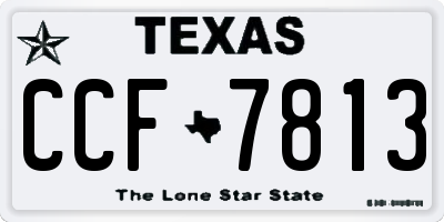 TX license plate CCF7813