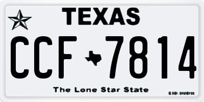 TX license plate CCF7814