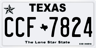 TX license plate CCF7824
