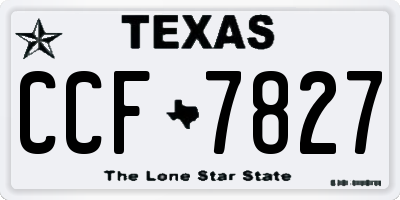 TX license plate CCF7827
