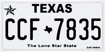 TX license plate CCF7835