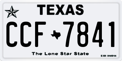 TX license plate CCF7841