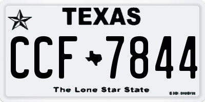 TX license plate CCF7844