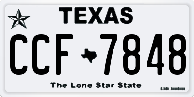 TX license plate CCF7848