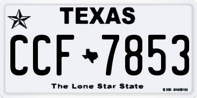 TX license plate CCF7853