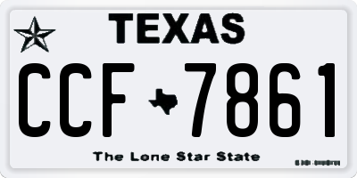 TX license plate CCF7861