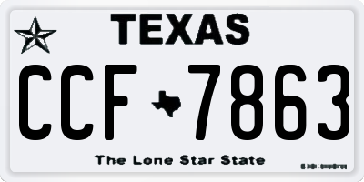 TX license plate CCF7863
