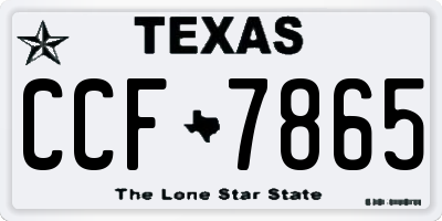 TX license plate CCF7865