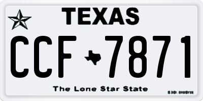 TX license plate CCF7871