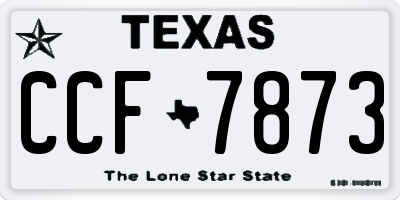 TX license plate CCF7873
