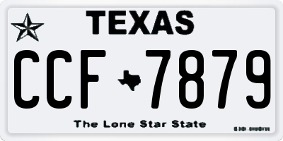 TX license plate CCF7879