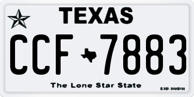 TX license plate CCF7883