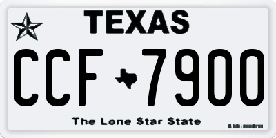 TX license plate CCF7900