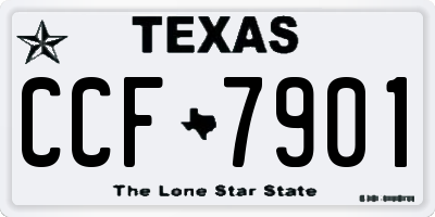 TX license plate CCF7901