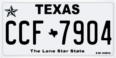 TX license plate CCF7904