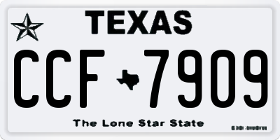 TX license plate CCF7909