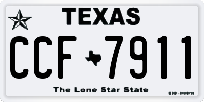 TX license plate CCF7911