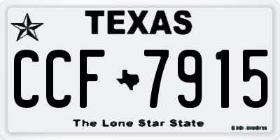 TX license plate CCF7915