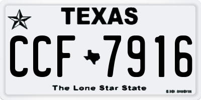 TX license plate CCF7916